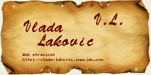Vlada Laković vizit kartica